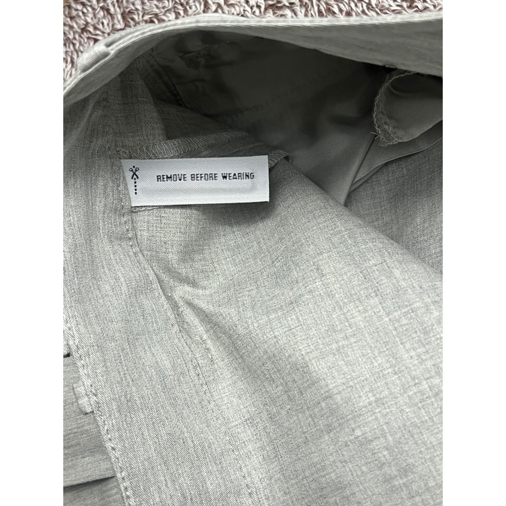 Banana Republic Contoured Fit Dress Pants Womens 12 Gray Stretch Straight Leg - Picture 7 of 13